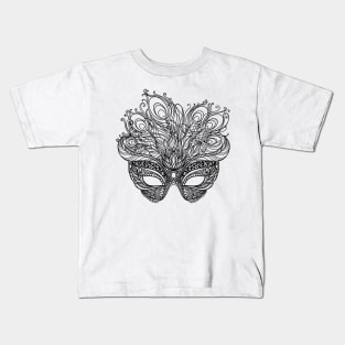 Venetian Mask Zentangle Kids T-Shirt